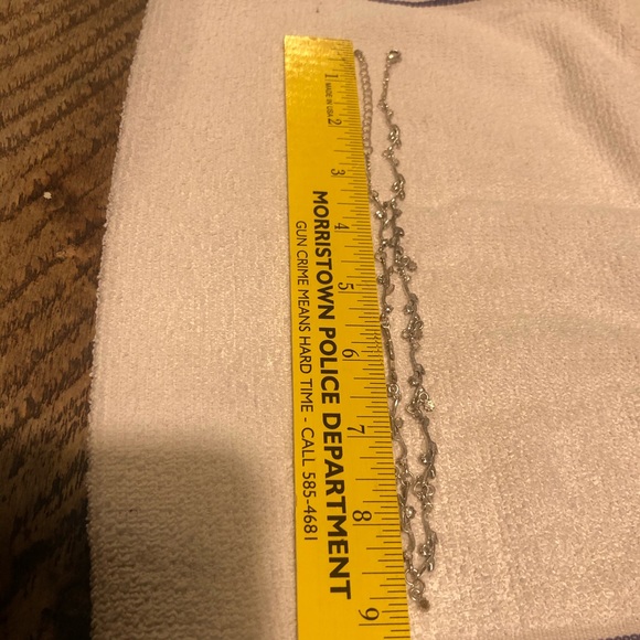 Flowering Vine Silver Rhinestone Necklace - Picture 4 of 4